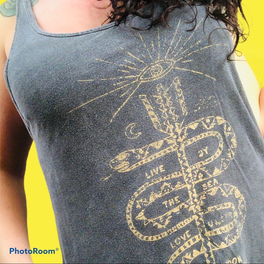 👁 Snake and #Evileye oversized billabong tank top